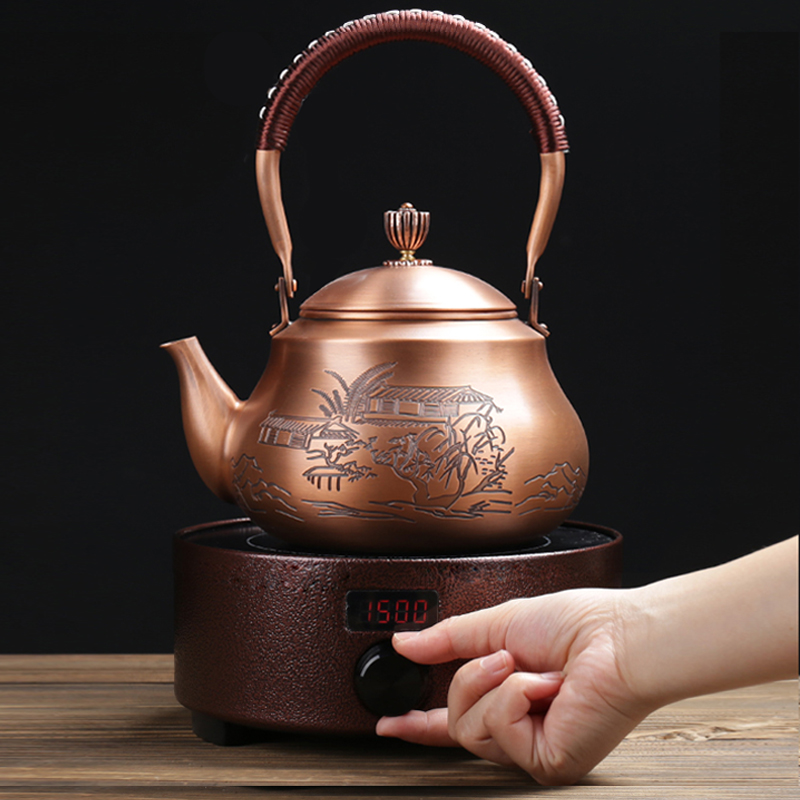 What kettle manual copper teapot copper kettles old vintage cast copper boiling tea machine electricity TaoLu teapot tea stove