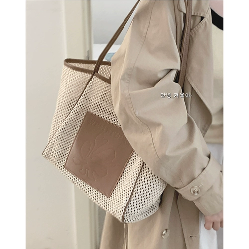 Вместительная и большая соломенная сумка через плечо, летняя плетеная универсальная сумка на одно плечо, коллекция 2023