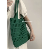 Вместительная и большая трикотажная вязаная сумка ручной работы, коллекция 2023, Южная Корея