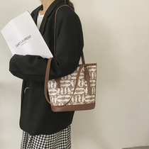 Printed tote bag women bag 2020 new Chao Net Red big volume bag Joker ins shoulder shopping bag big bag