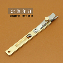 Brass Positioning Machine tanning leather belt trimming cutting knife holder diy handmade leather art tools