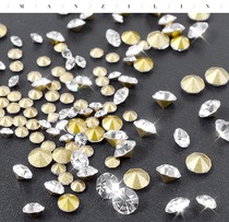 Nail jewelry Bright diamond White pointed bottom diamond Shaped small diamond Silver flash diamond decoration Light therapy adhesive diamond size mixed