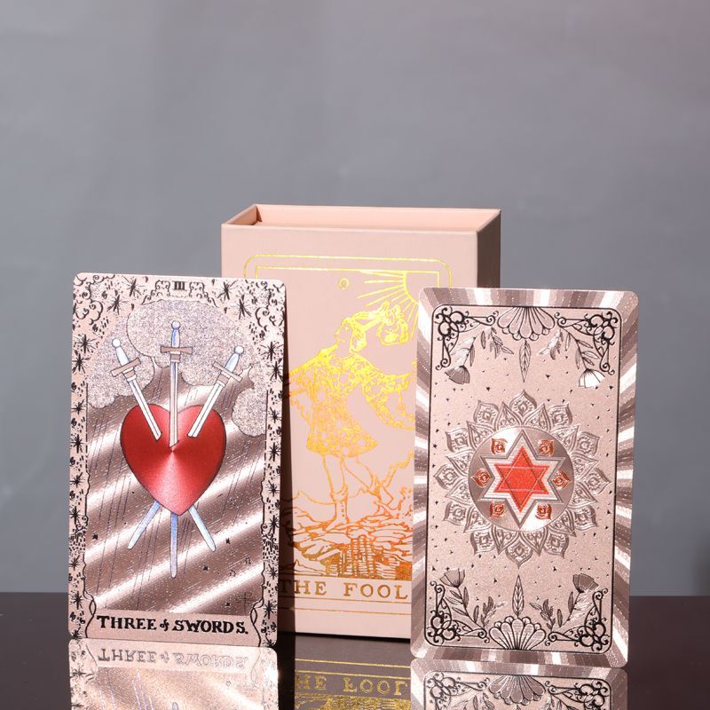 Gold Foil Pet Classic Waite Waterproof and Moisture-Proof Luxury Gift Box Set to Explore the Mysterious World, Suitable for Beginners, 78+2 Cards Gold Foil Pet Classic Waite Waterproof and Moisture-Proof Luxury Gift Box Set to Explore the Mysterious World, Suitable for Beginners, 78+2 Cards
