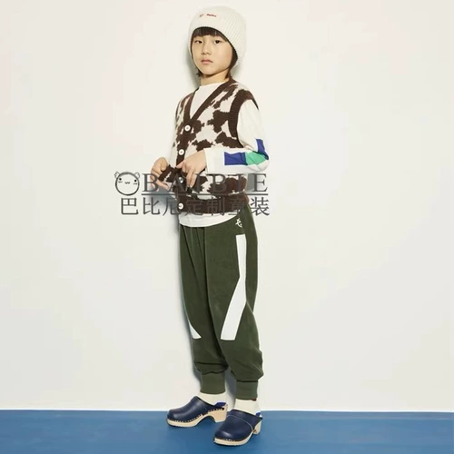 Брендовый детский демисезонный свитер, ретро удерживающий тепло лонгслив подходит для мужчин и женщин, жилет, кардиган