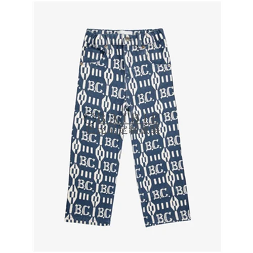 Брендовые детские демисезонные штаны, мультяшные джинсовые джинсы подходит для мужчин и женщин