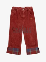 Красные вельветовые штаны