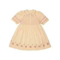 Абрикосовое платье, с вышивкой