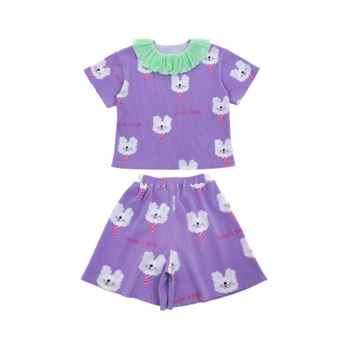 Летний комплект подходит для мужчин и женщин, мультяшная милая футболка с коротким рукавом, толстовка с капюшоном, шорты, в корейском стиле