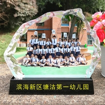 Personality graduation Crystal photo frame gifts classmates party photos group photos retired souvenirs lettering customization