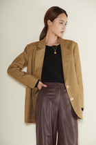 Full-color textured design sensation Senior Feeling Fried Street Little West Suit Blouse Professional Casual Thin suit jacket woman