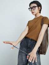 Take anything good - looking triacetic acid 2023 new fat - thin core short - sleeve T - shirt