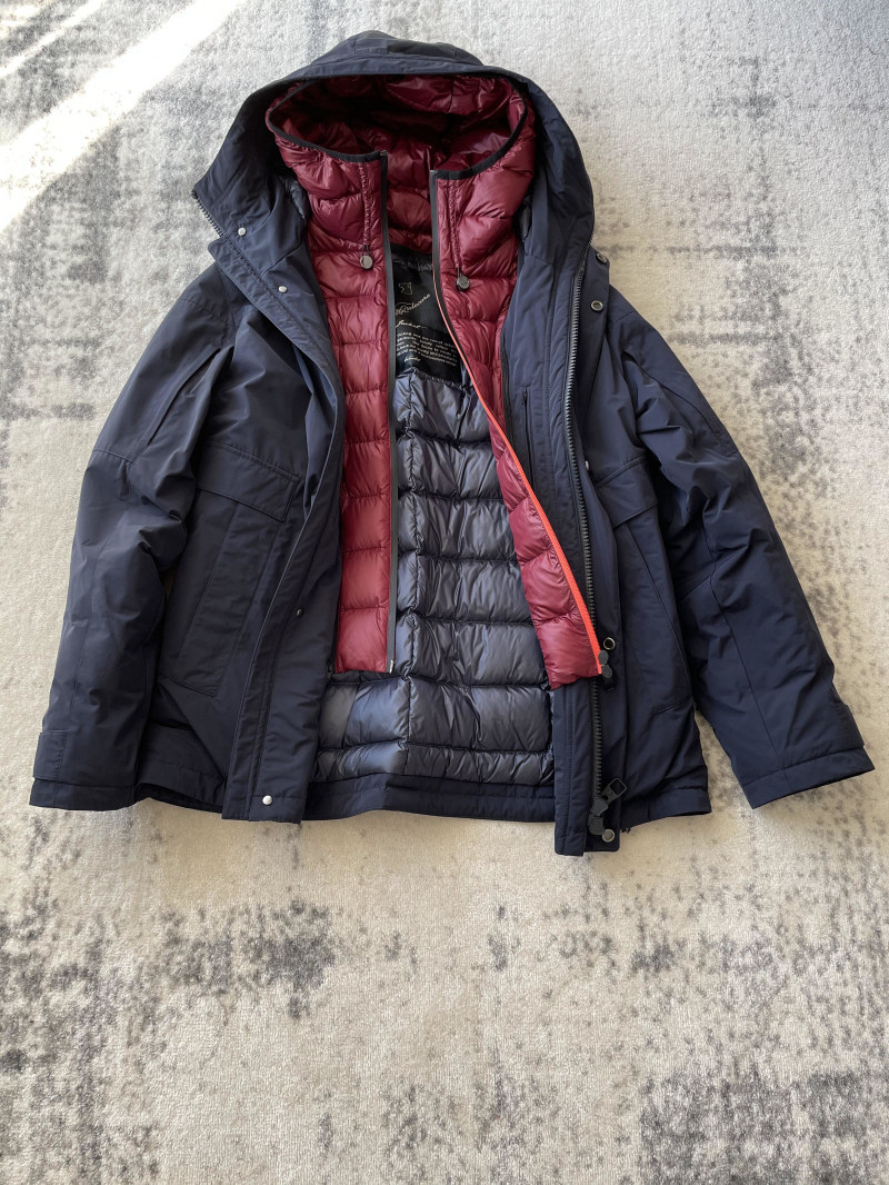 Remove the fine men's wear light insulation thickness compound wear and rain two pieces of velvet feather