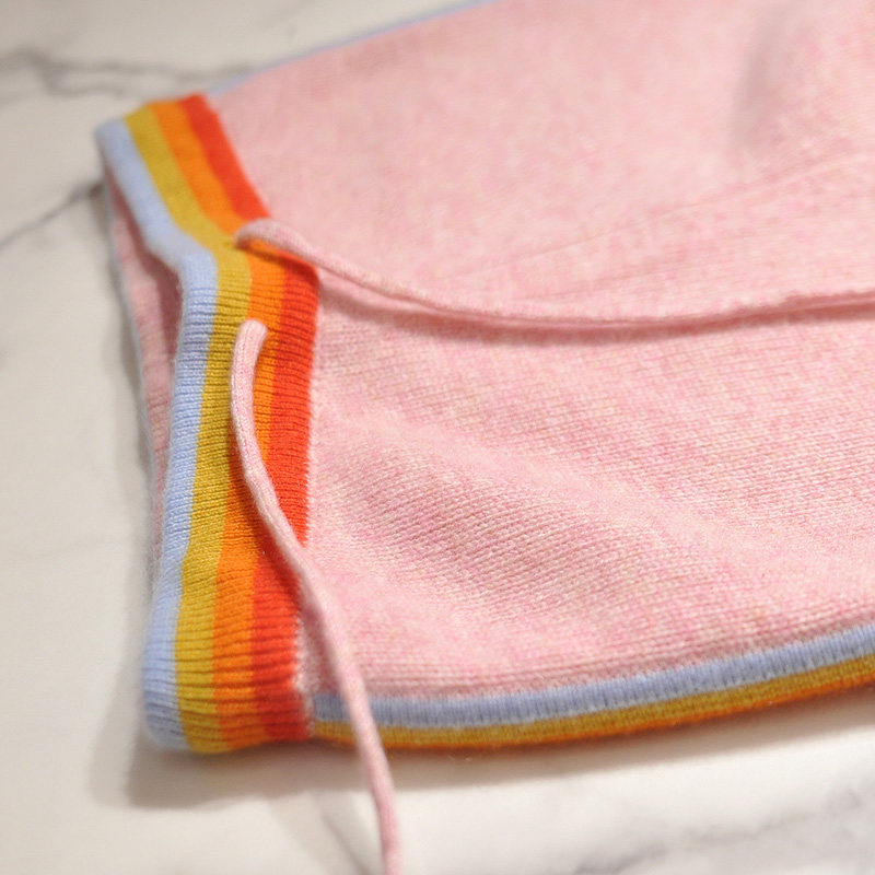 Clearance non-refundable Pure ingenuity Artemisia children's clothing Rainbow striped pure cashmere straight-leg pants Girls middle and big children