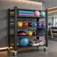 Wheeled Gym Equipment Storage Rack for Kettlebells, Dumbbells, Yoga Gear, and Sports Equipment