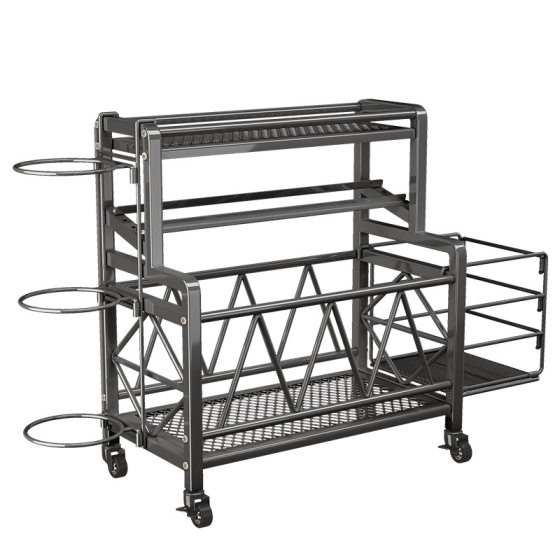 Small Storage Rack with Wheels for Home Use, Sports Basketball Fitness Equipment, Multi-Functional Storage Rack, Yoga Mat Storage Basket