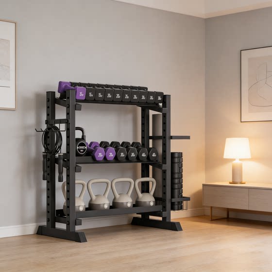 Dumbbell Barbell Rack Storage Rack Kettlebell Rack Home Use Personal Training Adjustable Multifunctional Fitness Equipment Storage Rack
