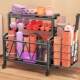 Small Storage Rack with Wheels for Home Use, Sports Basketball Fitness Equipment, Multi-Functional Storage Rack, Yoga Mat Storage Basket