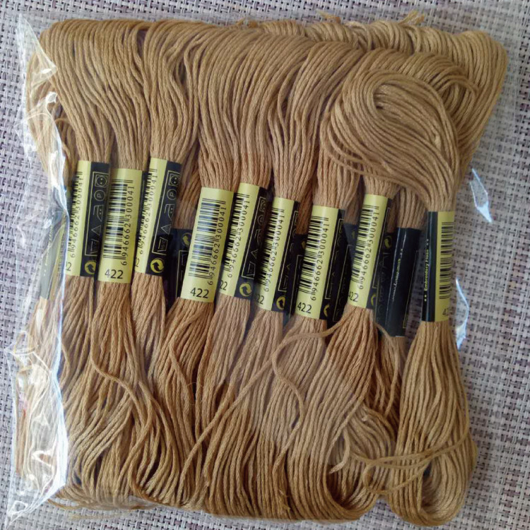 Cross stitch No. 422 embroidery thread 20 branches 8 meters embroidery thread embroidery wiring and stitching cross stitch insole thread