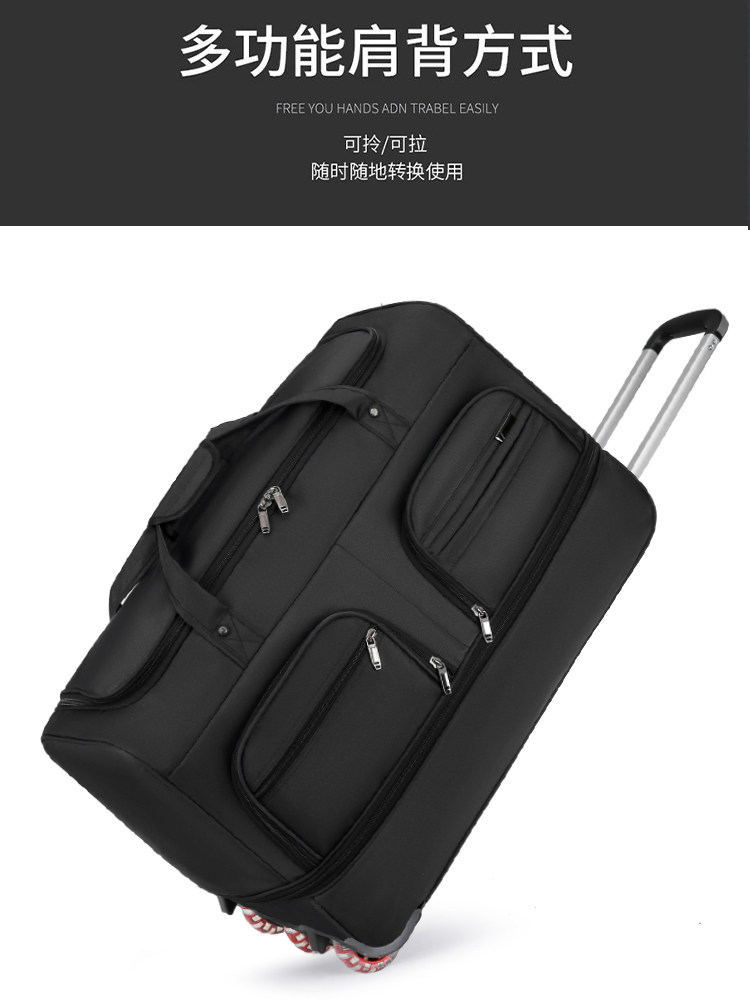 Folding Work Trolley Bag, Travel Luggage Bag, Large Capacity Waterproof Student Bag for Men and Women, Lightweight Portable Travel Bag for Living on Campus