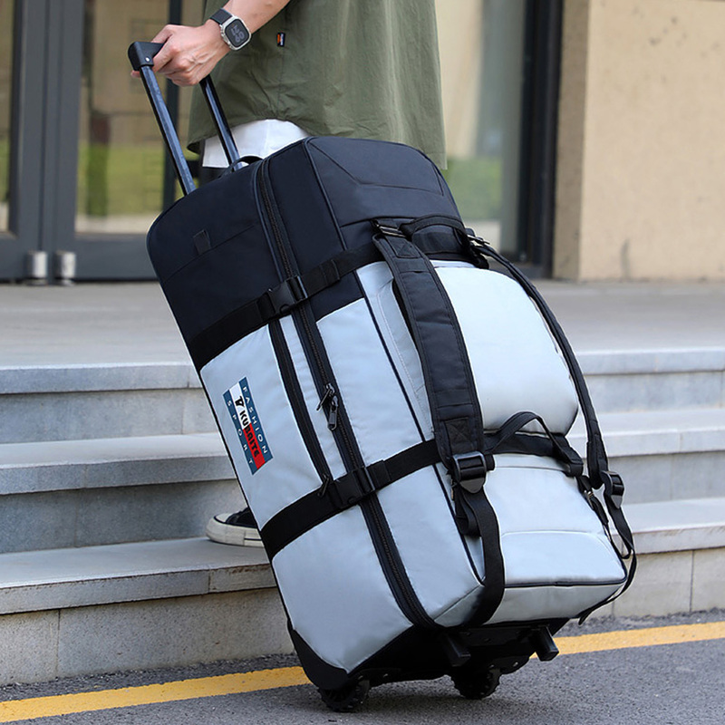 Extra Large Capacity Travel Bag, Portable Luggage for Working Away, Quilt Packaging, Men's and Women's Outdoor Camping Trolley Bag with Wheels