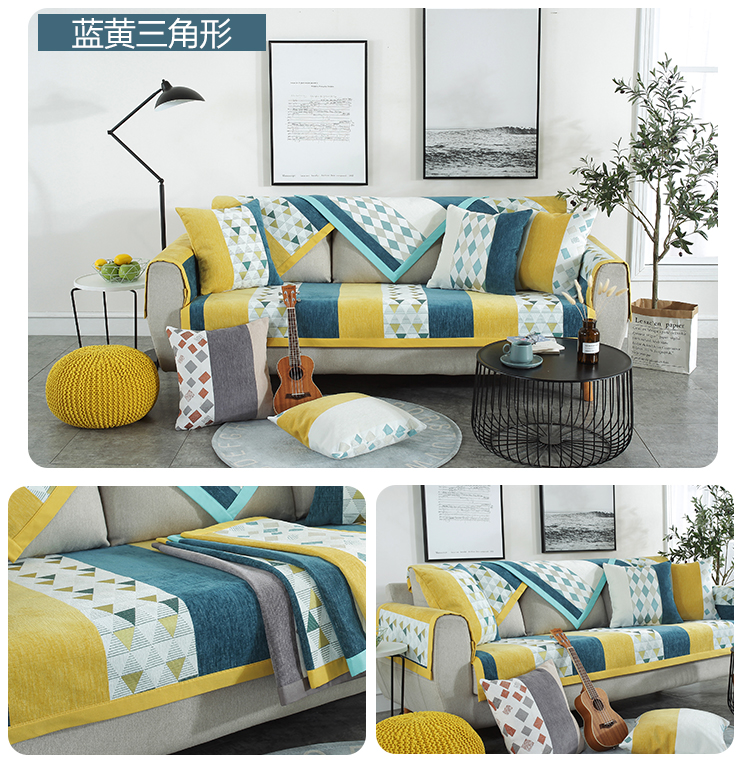Đệm sofa Bắc Âu bốn mùa phổ trượt đơn giản hiện đại trở lại khăn da đệm đệm vải tùy chỉnh bìa - Ghế đệm / đệm Sofa đệm da ghế gỗ