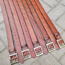 Old-fashioned cowhide belt Old J-10 pilot belt Pure copper buckle Genuine cowhide belt Mens belt