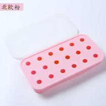 Ice beads ice grid with lid sealed round ice hockey ice cube food grade silicone refrigerator making flow filling moon cake mold