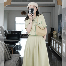 Stock High-end Port Taste Vintage Chic Temperament Famous Lady Yuanyu Light Cooked Little Savory Breeder Dress Summer Advanced Sensation