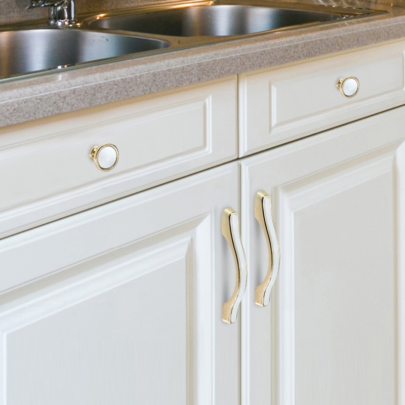 Modern simple cabinet door handle gold light luxury cupboard door handle drawer cupboard cupboard