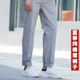 Осенние синие износостойкие хлопковые рабочие искусственные штаны для работы