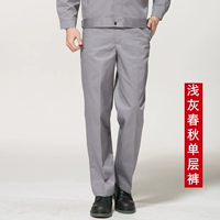 Светло -серая пружина и осенние одиночные брюки