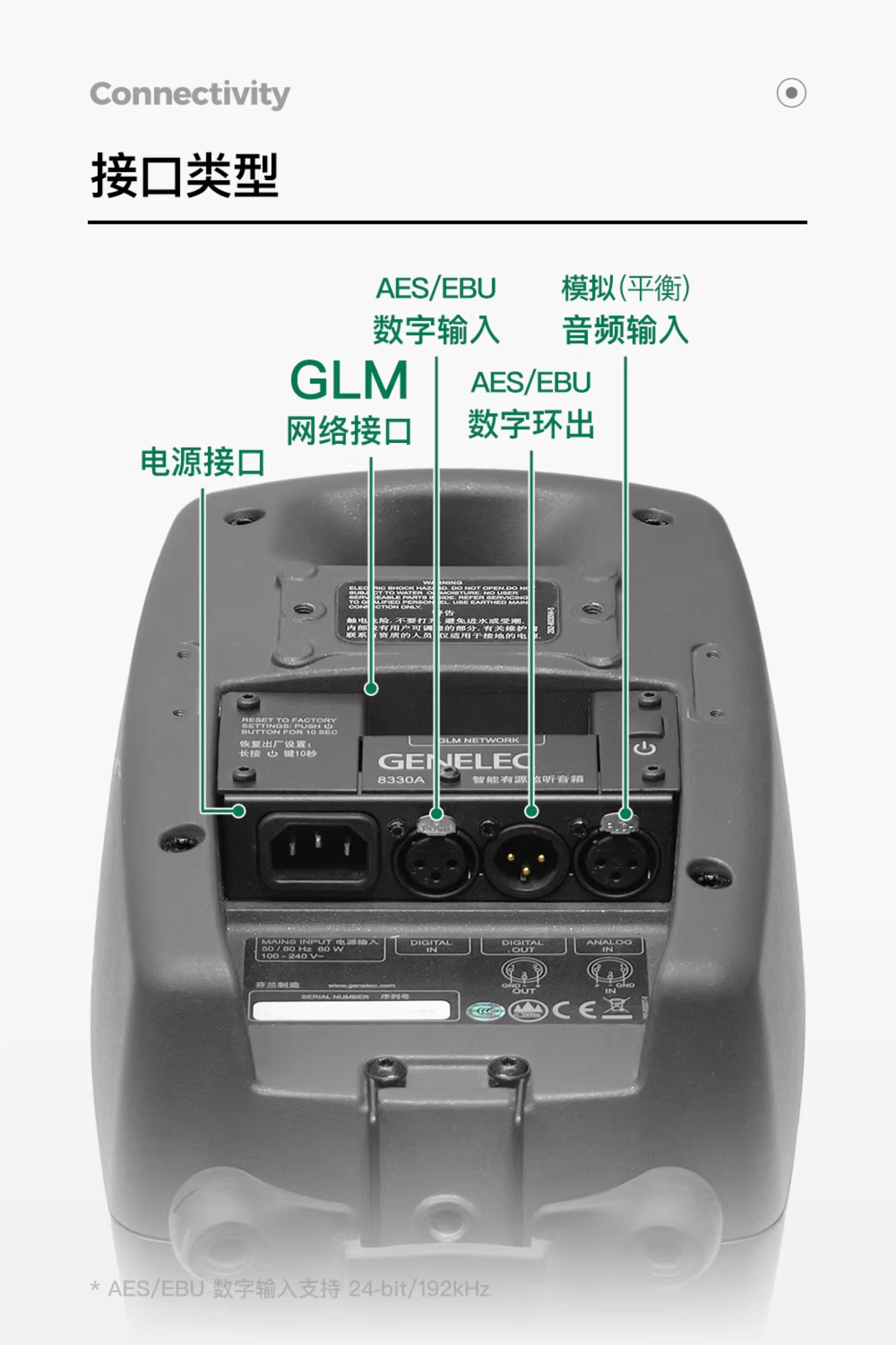 Genelec/真力8330 SAM系列 智能有源专业监听音箱