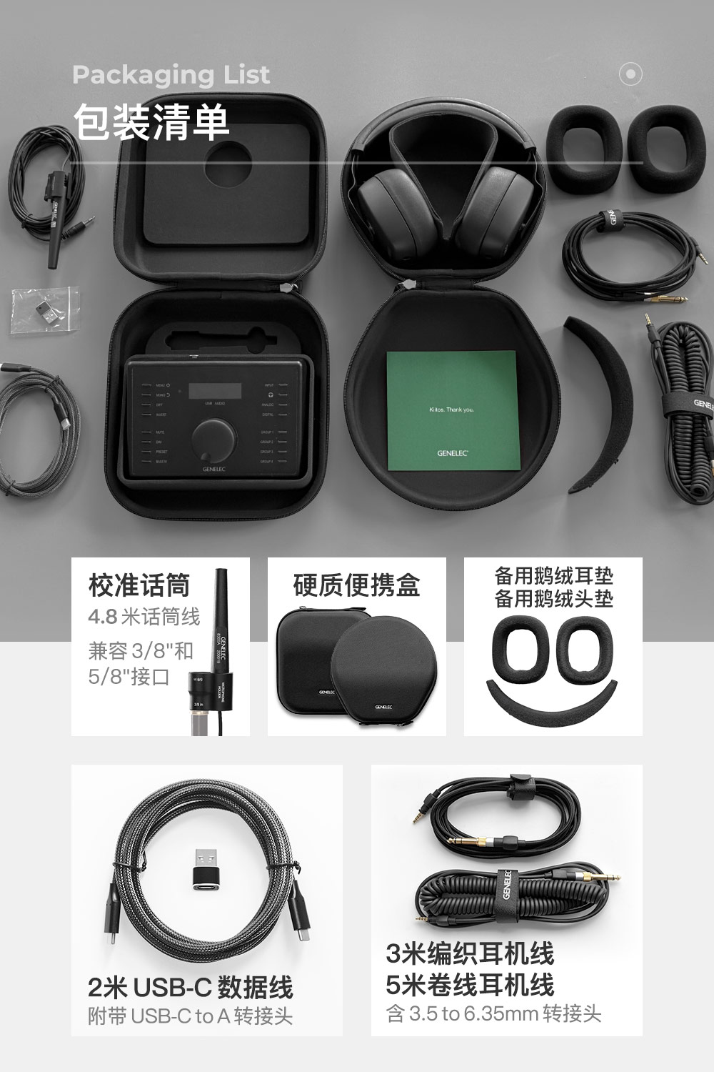 GENELEC/真力 UNIO PRM 8550A 个人参考监听系统 耳机