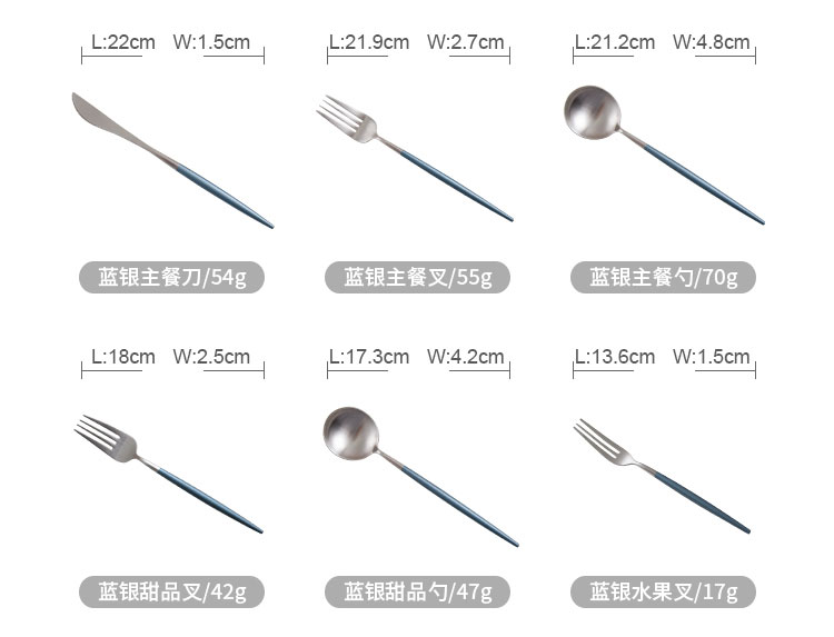 OUDING shamrock silver podcast 304 stainless steel steak knife and fork spoon, west tableware fruit fork coffee spoon