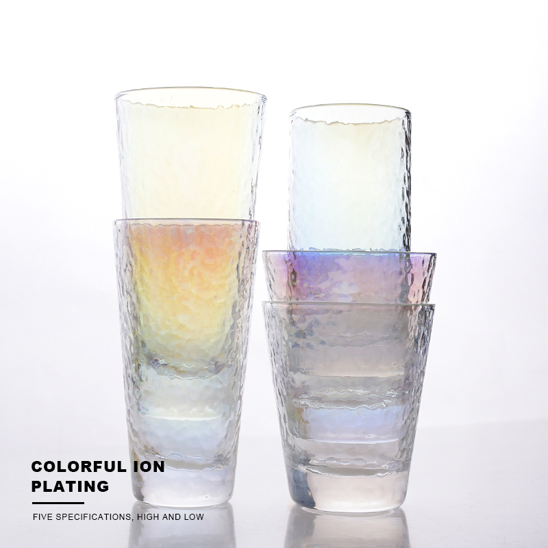 Japanese creative dazzle see hammer eye grain glass glass glass cups cold ultimately responds fruit juice milk cup suit