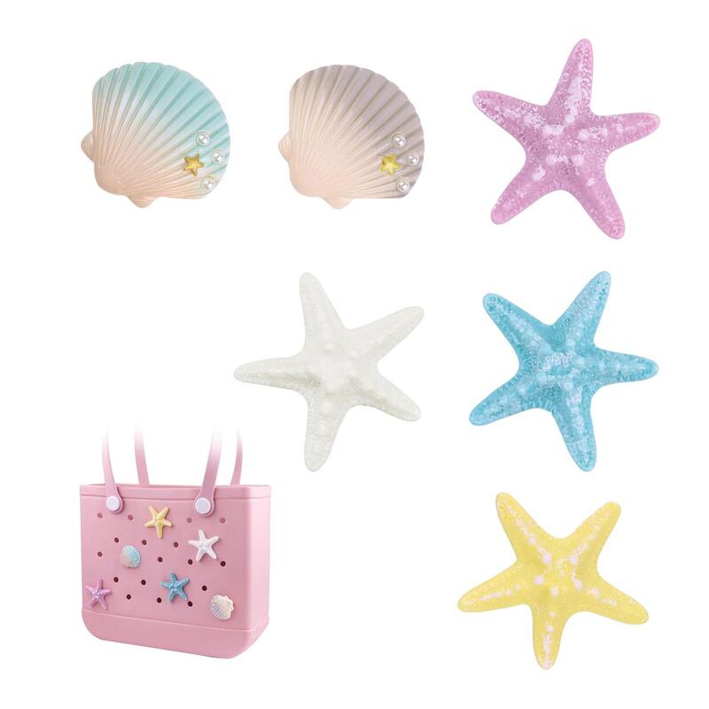 Beach Charm Bag Bogg Buckle Bag Hole Decoration Cross-Border Starfish Resin Shell Bag Accessories Beach Charm Bag Bogg Buckle Bag Hole Decoration Cross-Border Starfish Resin Shell Bag Accessories
