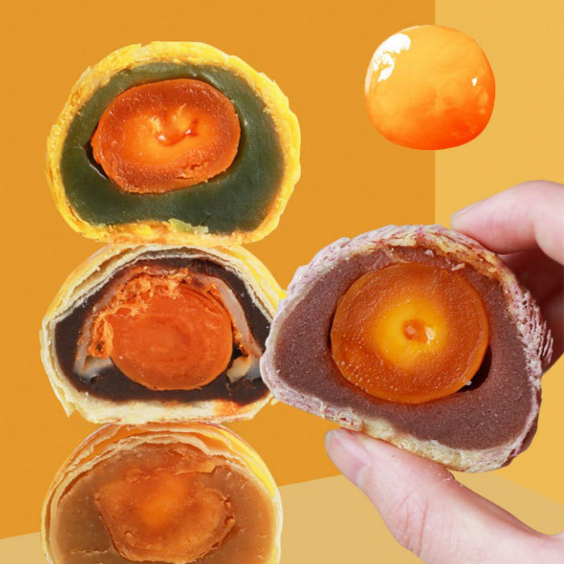 Miami Mado salted duck egg yolk soufflé shermette pine lotus red bean sweet potato traditional pastry snacks