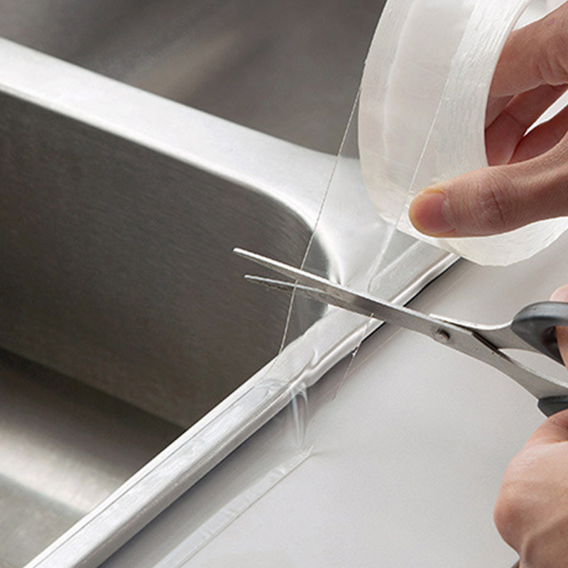Transparent greaseproof and mildew-proof beauty stitch bars Toilet Sticker waterproof adhesive tapes Kitchen Sink Stickers Gap Stickers