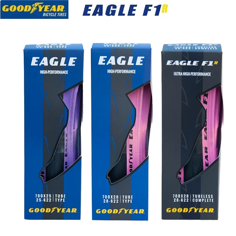 Goodyear Eagle Road Bike Pink/Purple/Yellow Edge Black Open Tire 700*25/28C Tire Goodyear Eagle Road Bike Pink/Purple/Yellow Edge Black Open Tire 700*25/28C Tire