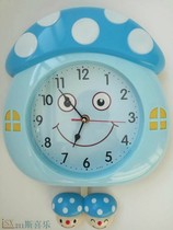 Swing cartoon wall clock childrens room creative fashion personality time clock bedroom living room wall Wall quartz clock