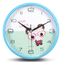 Childrens room wall clock living room bedroom cartoon round creative clock quartz clock clock kindergarten silent clock