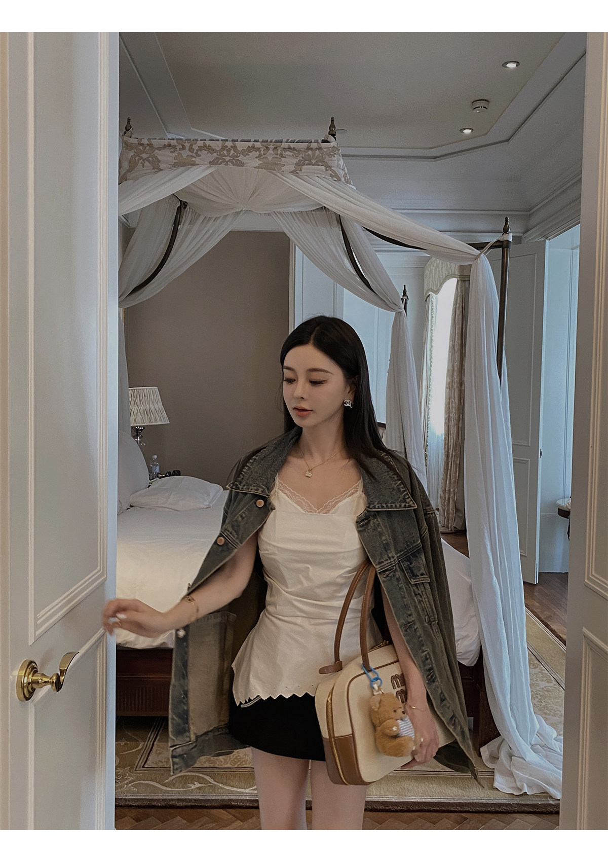 汉服上装 ministudio徐琳「西部单宁」新汉服廓形水洗灰牛仔外套