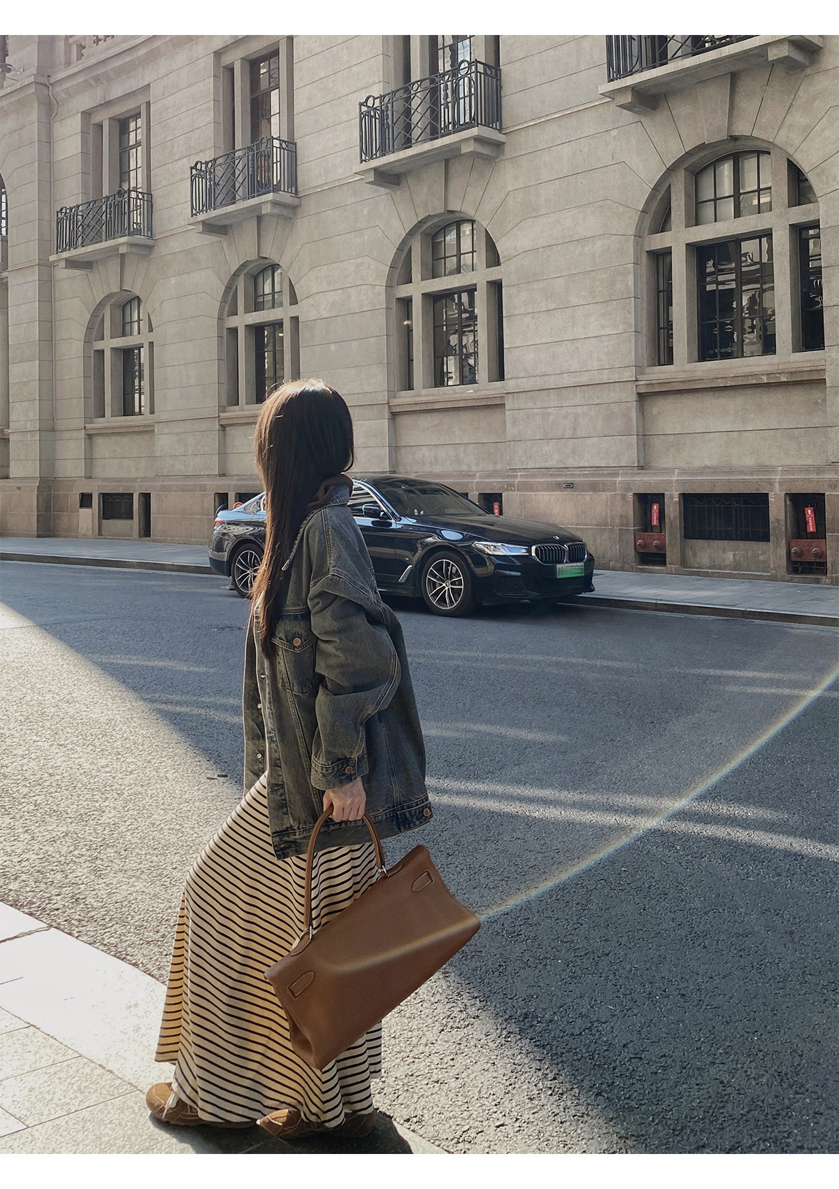 汉服上装 ministudio徐琳「西部单宁」新汉服廓形水洗灰牛仔外套