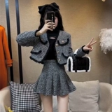 Осенний комплект, куртка, юбка в складку, популярно в интернете, в стиле Шанель