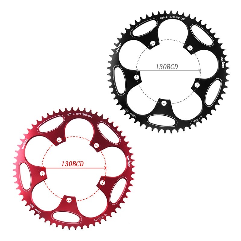 Road bike big toothed disc 130BCD 7075 aluminum ultra-light disc 50TT52T54T56T58T60T