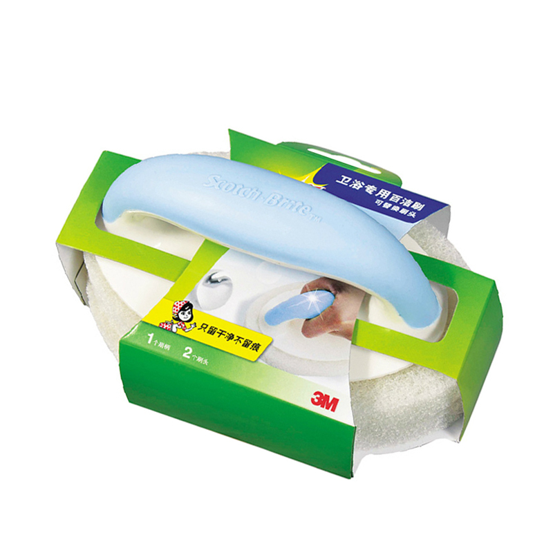 3m Scotch Bathroom Scouring Brush Bathtub Brush Cleaning Brush Replaceable Brush Head Multi-Purpose Tile Glass Tile Brush