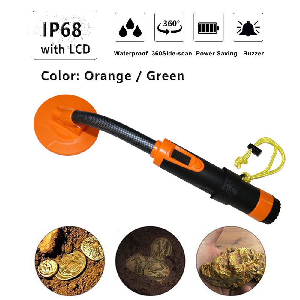 Handheld metal detector small fully waterproof positioning rod underwater 5 m treasure hunt archaeological exploration gold, silver and copper detection