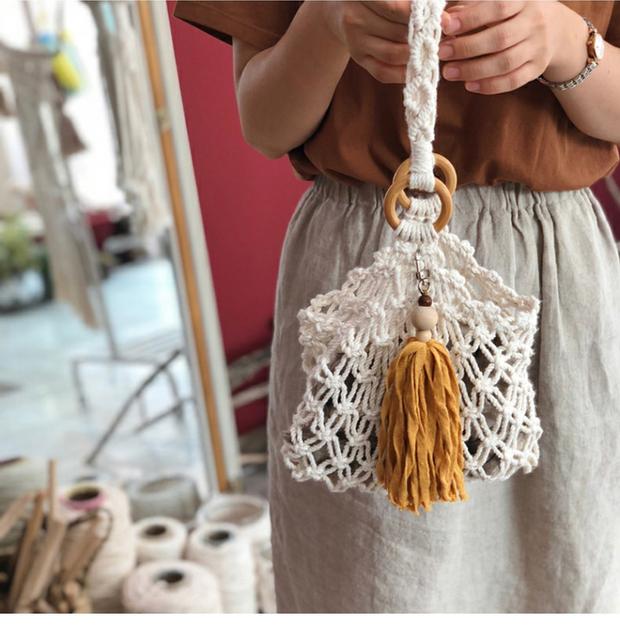 Rỗng vật liệu dệt gói túi túi xách hướng dẫn giao macrame thảm dệt tay ins túi Bắc Âu - Tapestry thảm treo tường anime