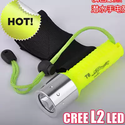 Diving fill lighting LED plastic strong light flashlight flashlight waterproof flashlight T6 diving 30 meters super bright light spotlight