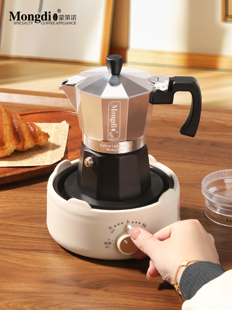 Mongdio Double-Valve Moka Pot Espresso Coffee Maker Coffee Pot Extraction Pot Coffee Appliance